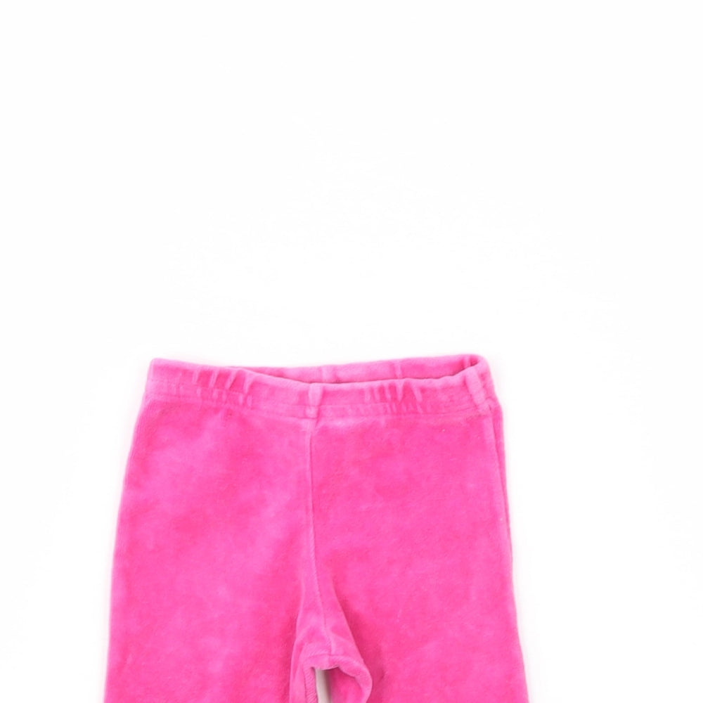 Baby Mac Girls Pink  Corduroy Track Pants Trousers Size 3-6 Months