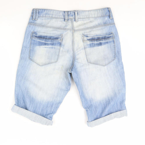 Republic Mens Blue  Denim Chino Shorts Size 32
