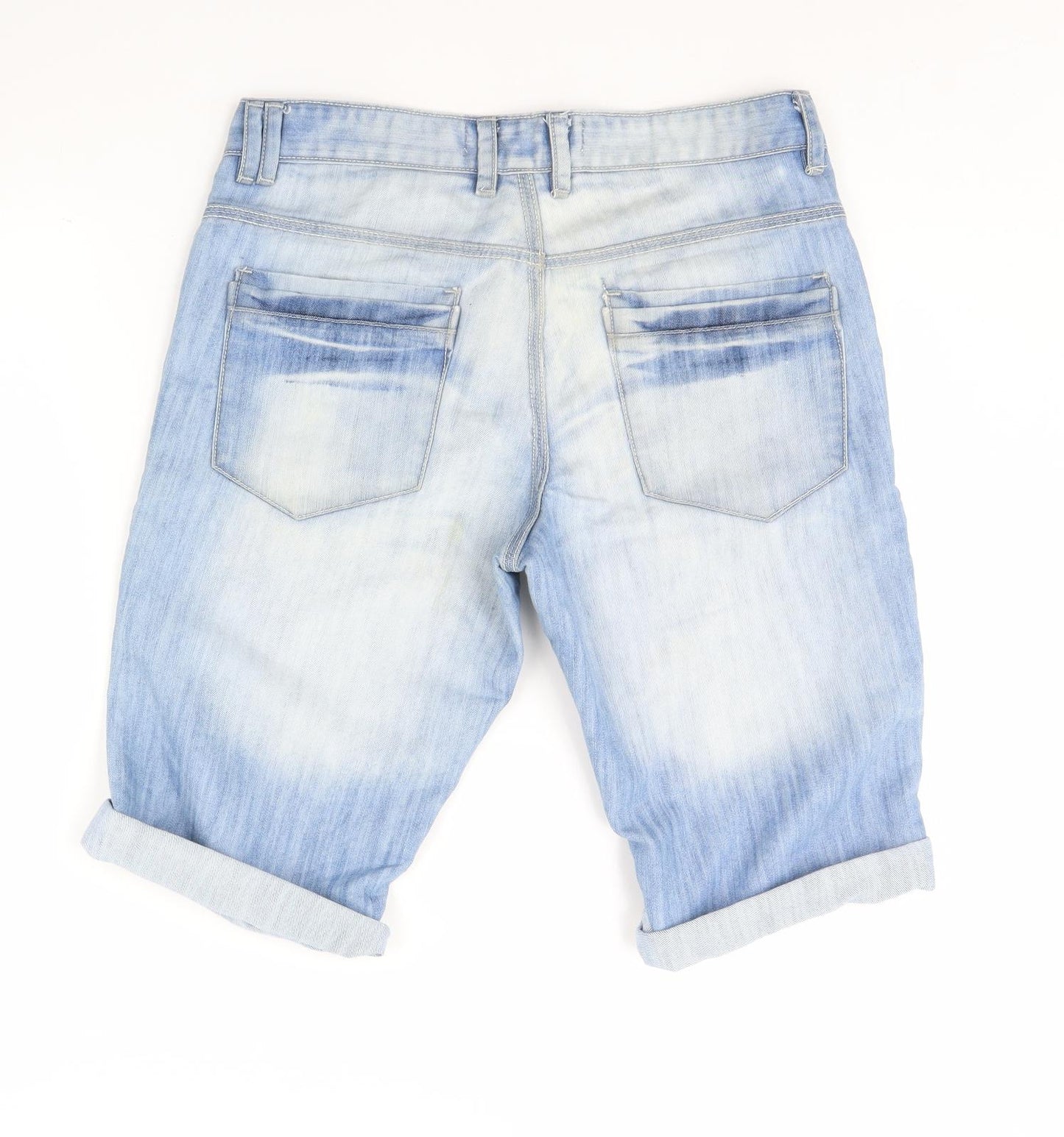 Republic Mens Blue  Denim Chino Shorts Size 32