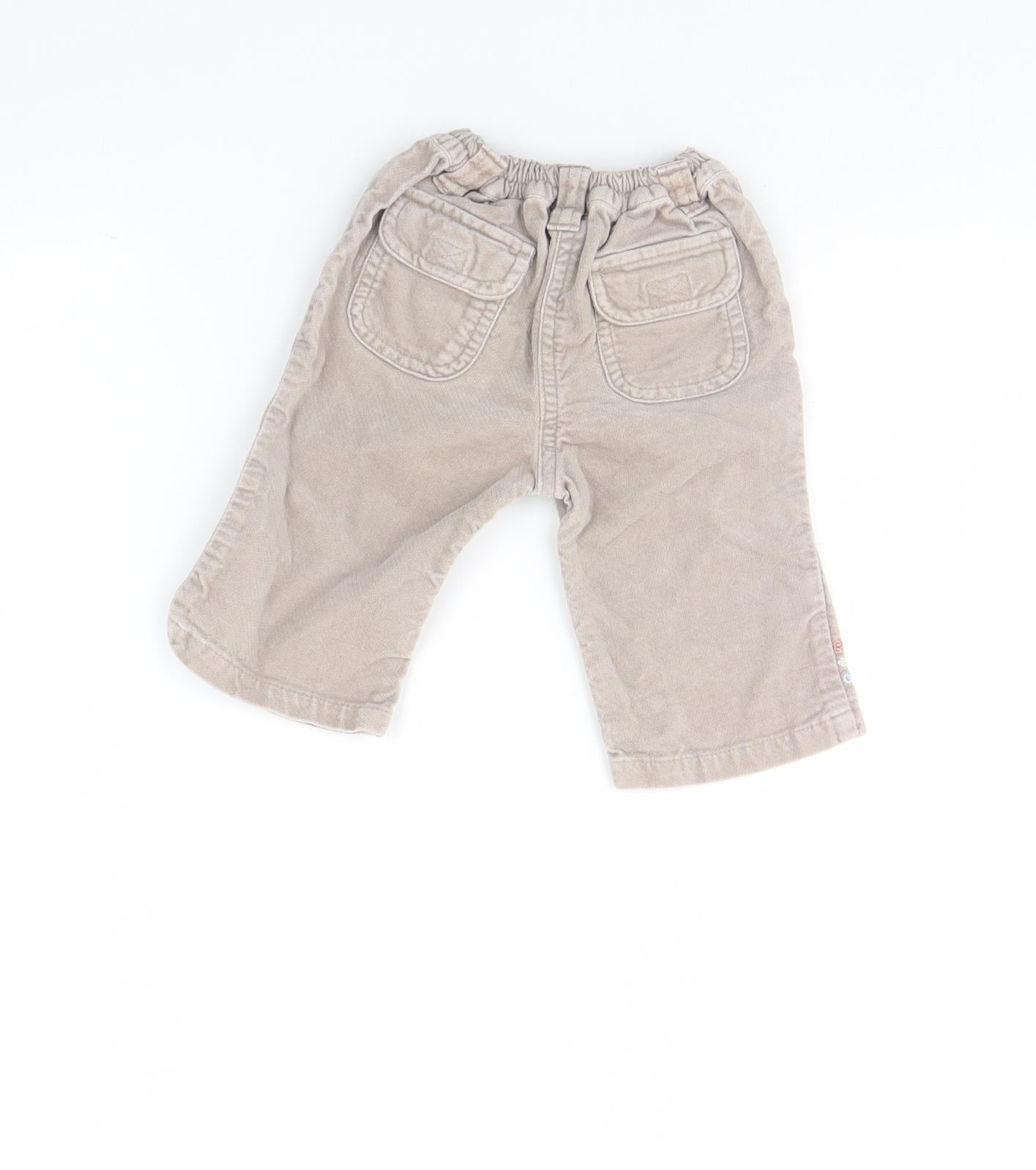 Mothercare Girls Beige  Corduroy Capri Trousers Size 3-6 Months