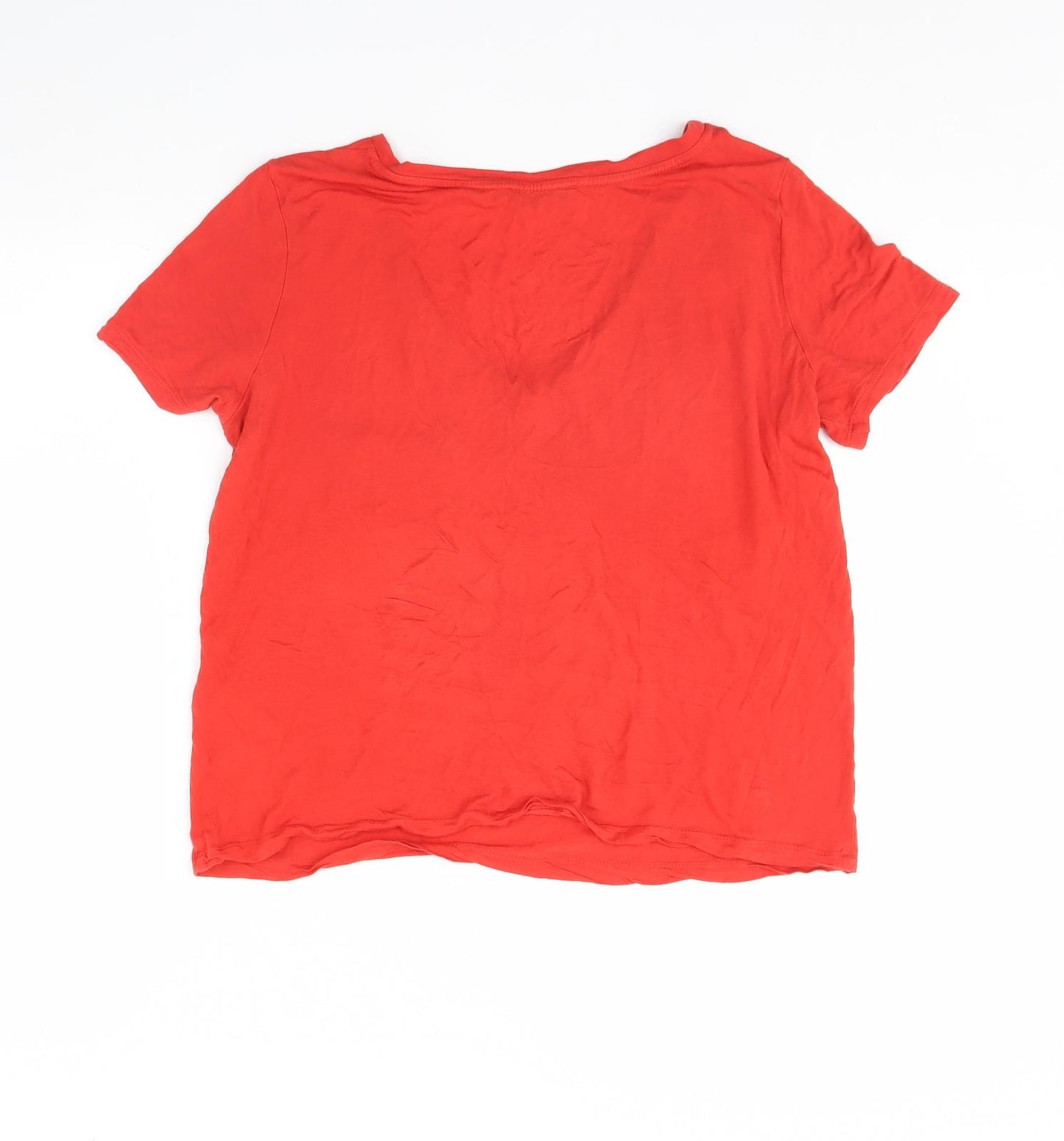 Warehouse Womens Orange   Basic T-Shirt Size 12