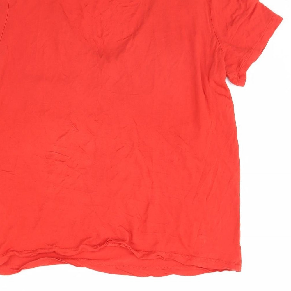 Warehouse Womens Orange   Basic T-Shirt Size 12