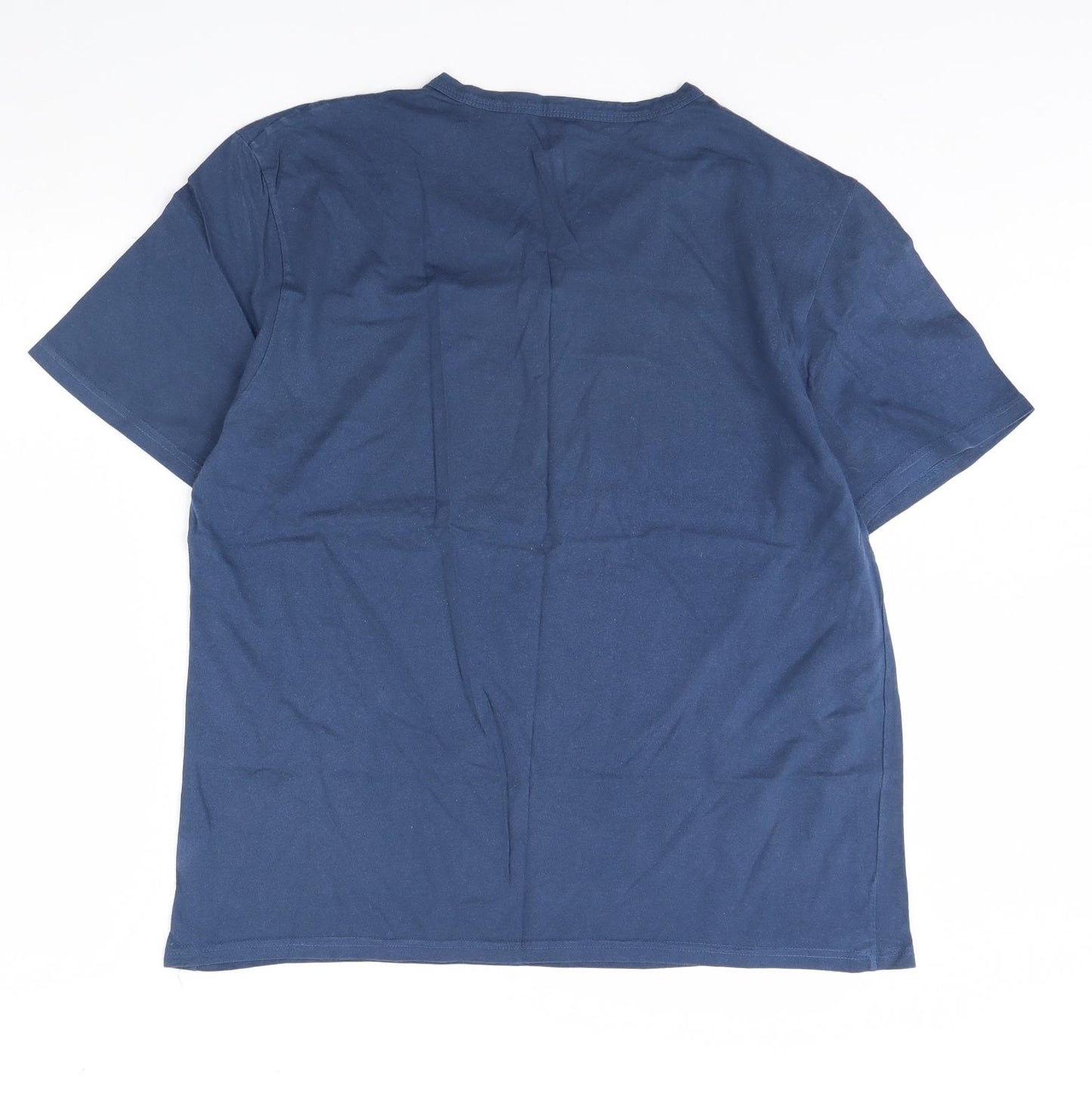 Primark Mens Blue Solid   Pyjama Top Size L