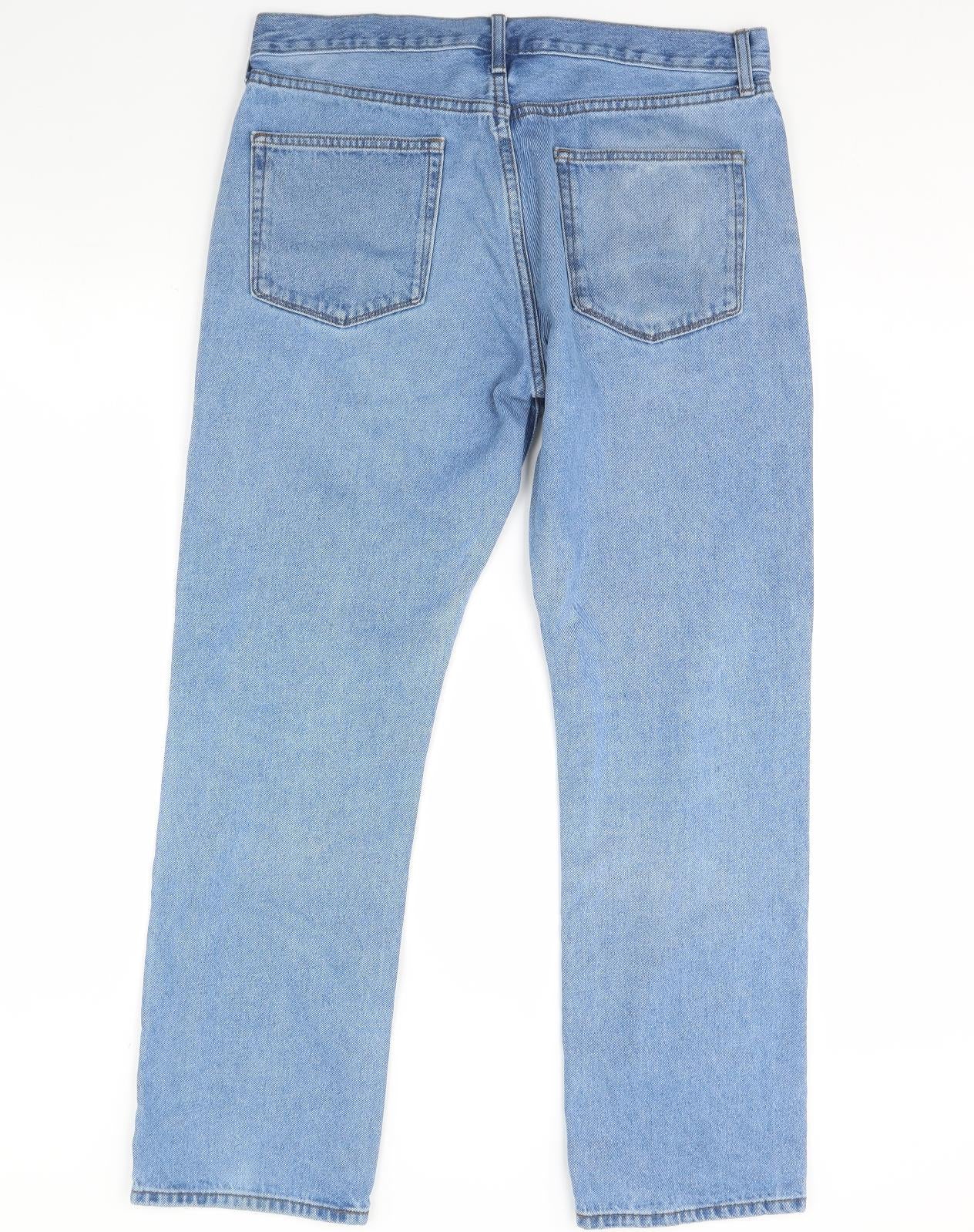 M&S Mens Blue  Denim Straight Jeans Size 36 L31 in