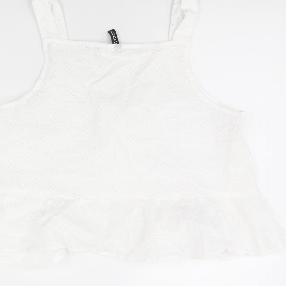 H&M Womens White   Basic Tank Size 10