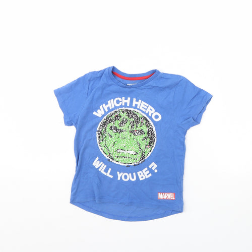 Primark Boys Blue   Basic T-Shirt Size 3 Years  - Superhero