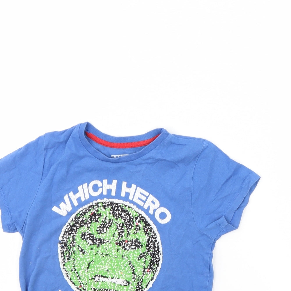Primark Boys Blue   Basic T-Shirt Size 3 Years  - Superhero