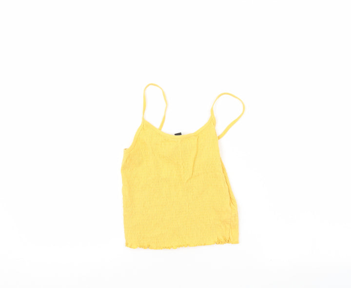 New Look Womens Yellow   Basic Tank Size 8