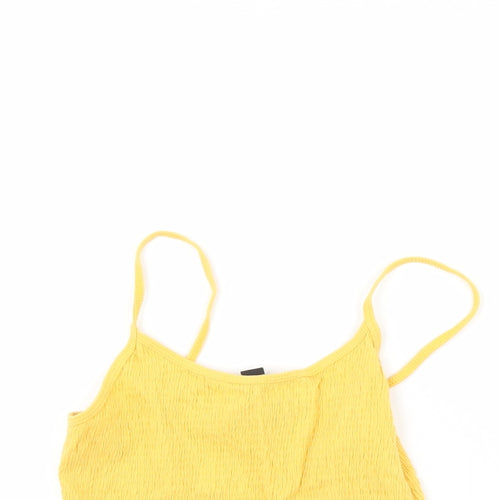 New Look Womens Yellow   Basic Tank Size 8