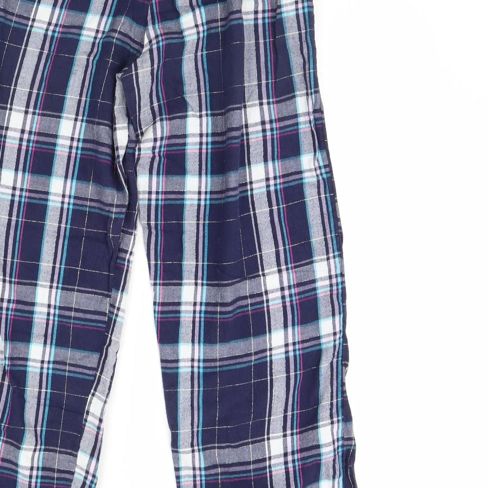 F&F Womens Blue Check  Cami Pyjama Pants Size 8