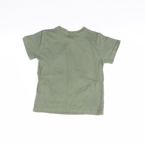 Primark Boys Green   Basic T-Shirt Size 3 Years  - Dinosaur