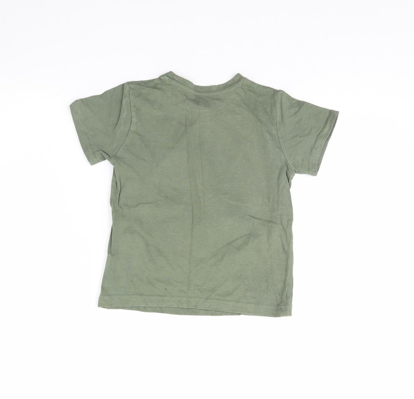 Primark Boys Green   Basic T-Shirt Size 3 Years  - Dinosaur