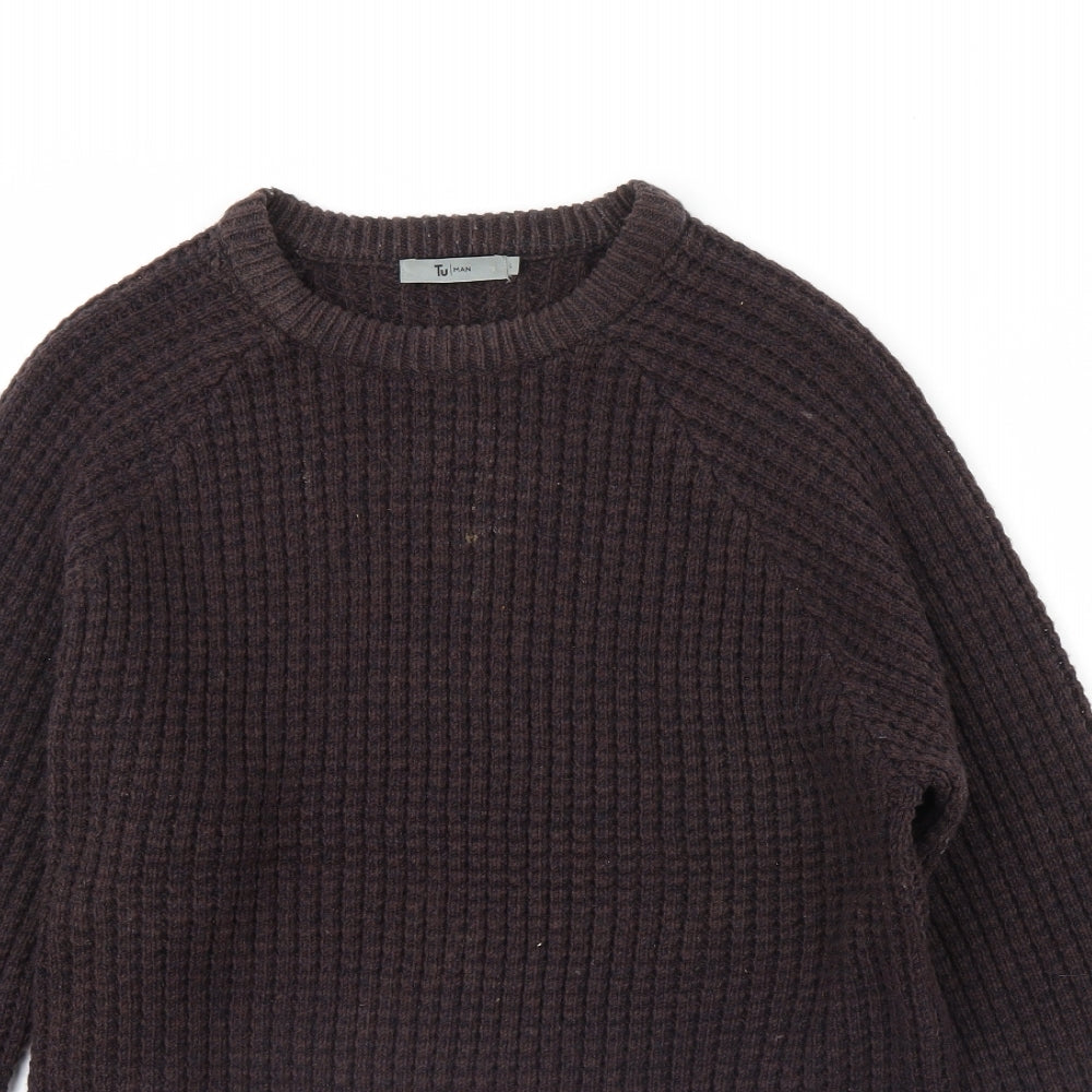 TU Mens Purple   Pullover Jumper Size L