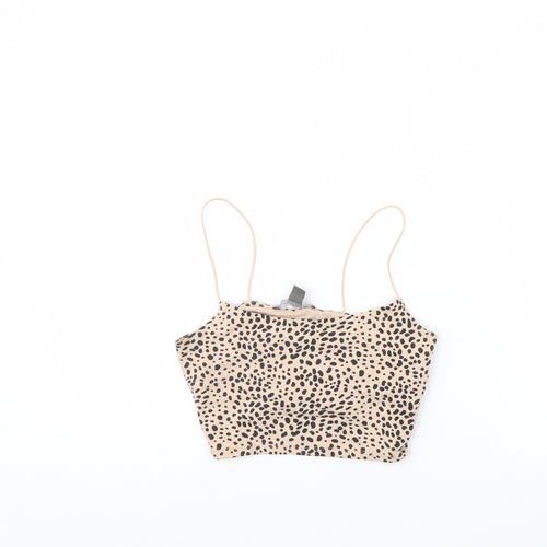 Primark Womens Beige Animal Print  Basic Tank Size S