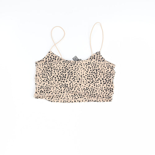 Primark Womens Beige Animal Print  Basic Tank Size S