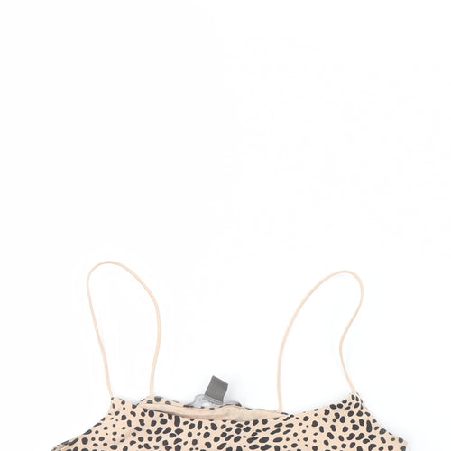 Primark Womens Beige Animal Print  Basic Tank Size S