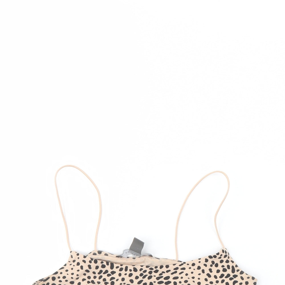 Primark Womens Beige Animal Print  Basic Tank Size S
