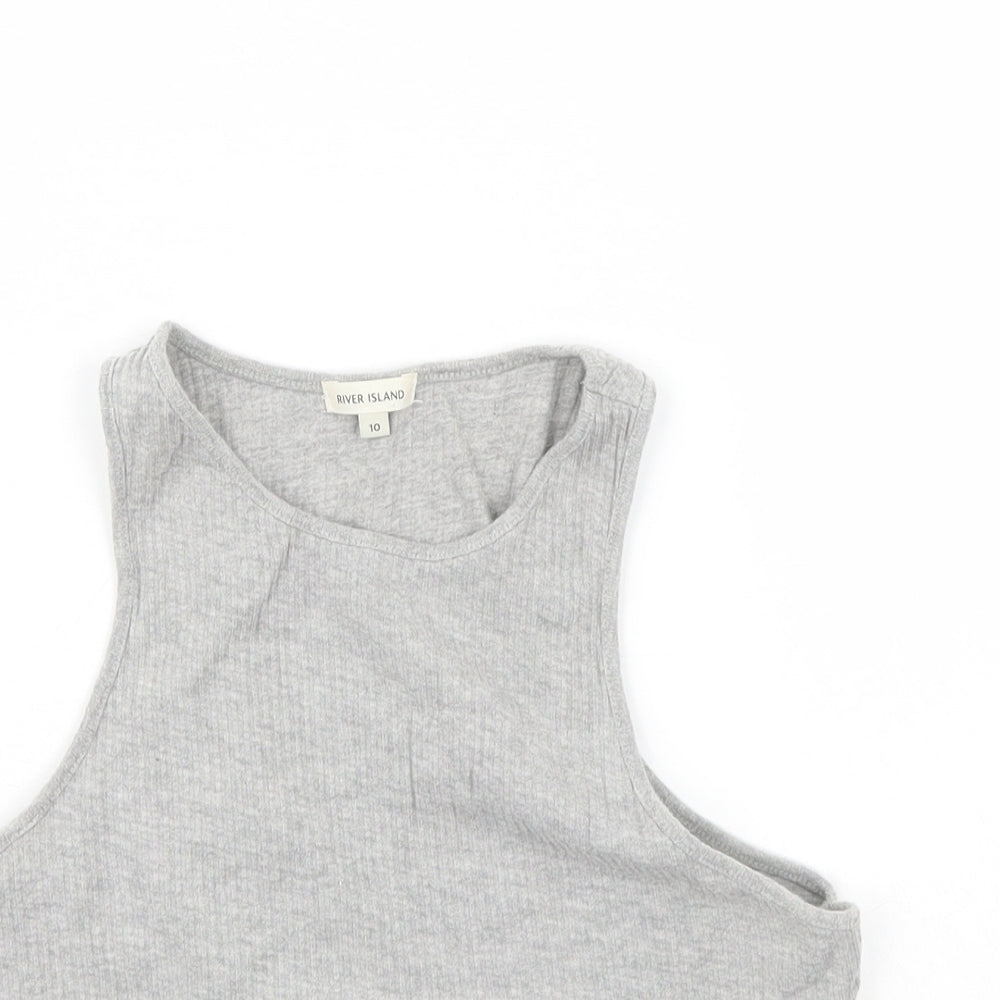 River Island Womens Grey   Basic Tank Size 10