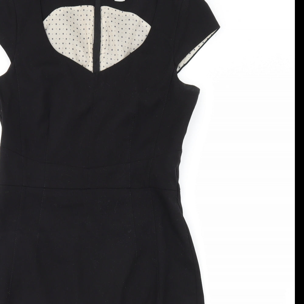 H&M Womens Black   Pencil Dress  Size 12