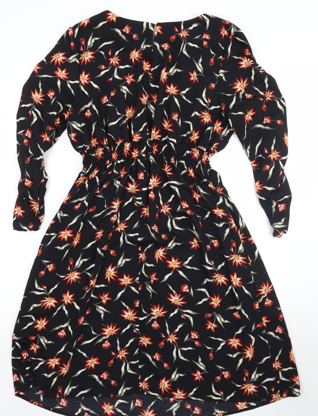 H&M Womens Black Floral  A-Line  Size M
