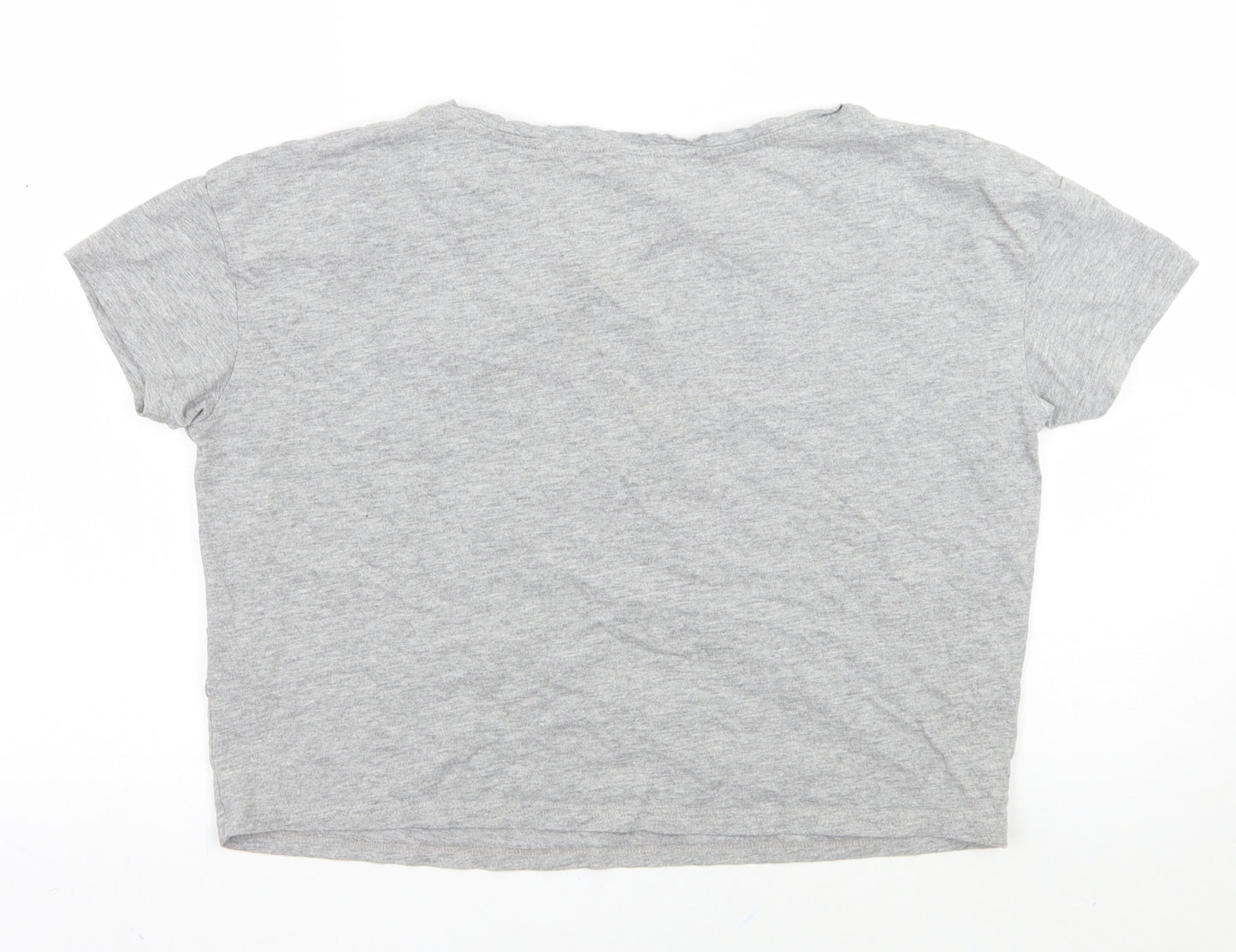 Newlook Womens Grey   Cropped T-Shirt Size M
