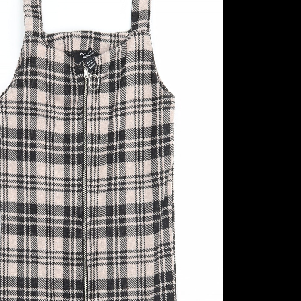 Newlook Girls Pink Check Ramie A-Line  Size 10-11 Years