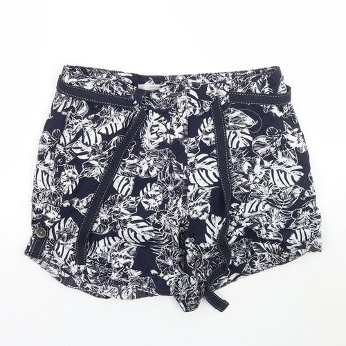 George Womens Blue Floral  Bermuda Shorts Size 10