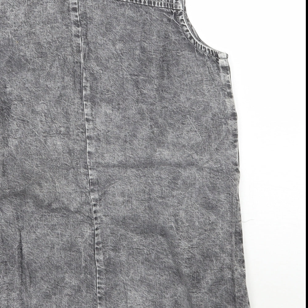 Denim co Womens Grey   Basic Button-Up Size 8