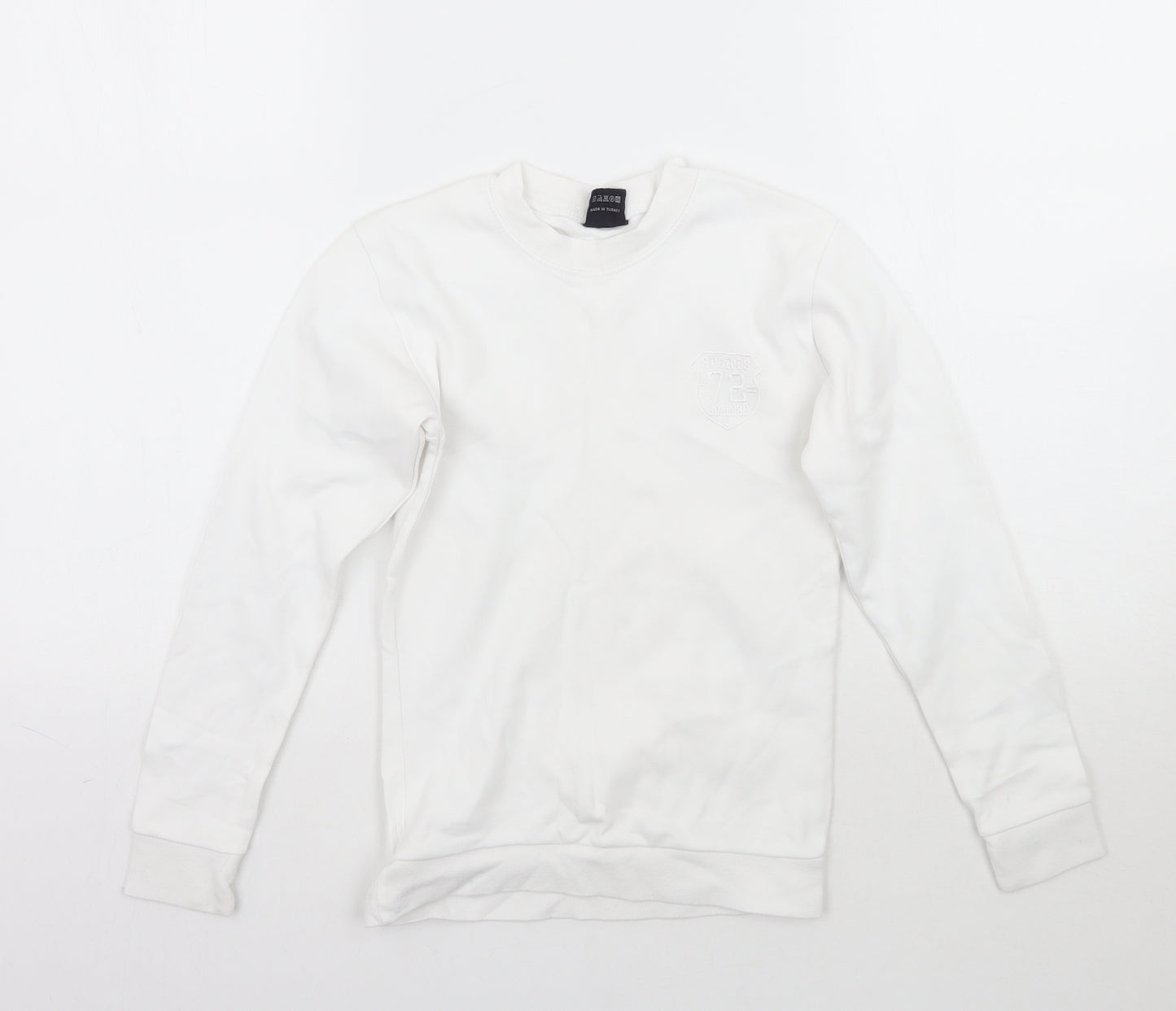 ZEYREK Boys White   Pullover Jumper Size 9-10 Years