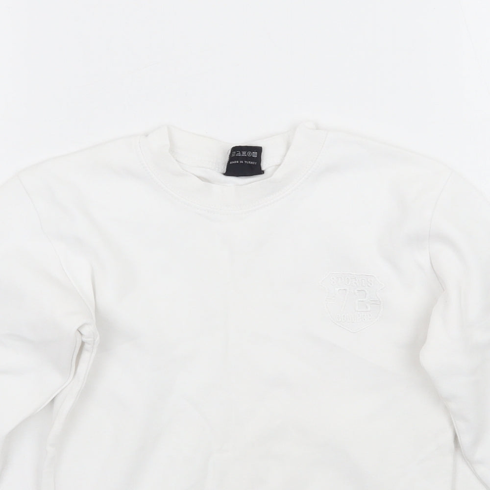 ZEYREK Boys White   Pullover Jumper Size 9-10 Years