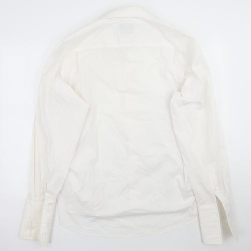 Deha Villand Mens White    Button-Up Size 17.5