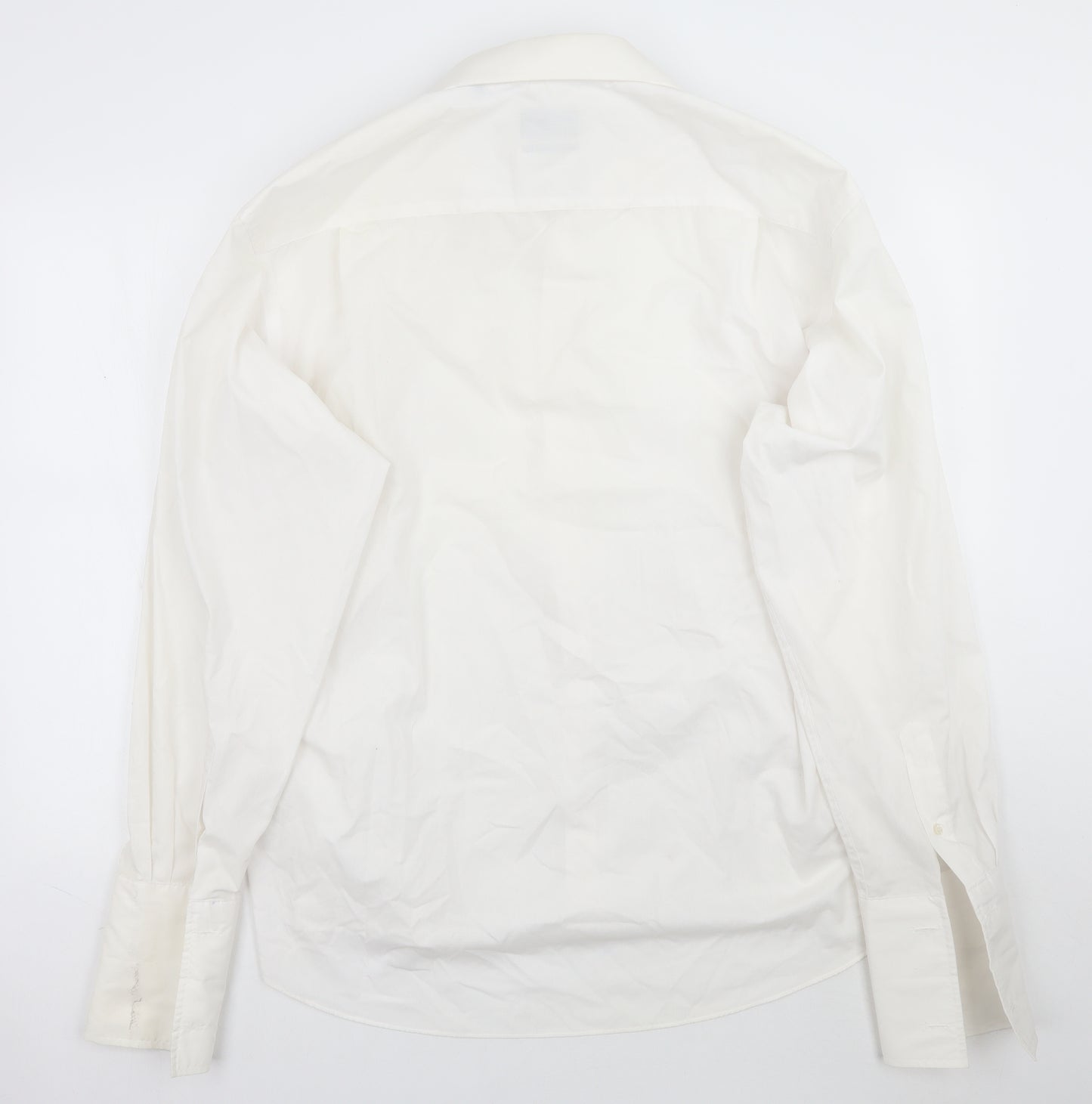 Deha Villand Mens White    Button-Up Size 17.5