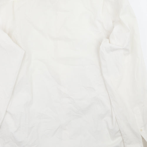 Deha Villand Mens White    Button-Up Size 17.5
