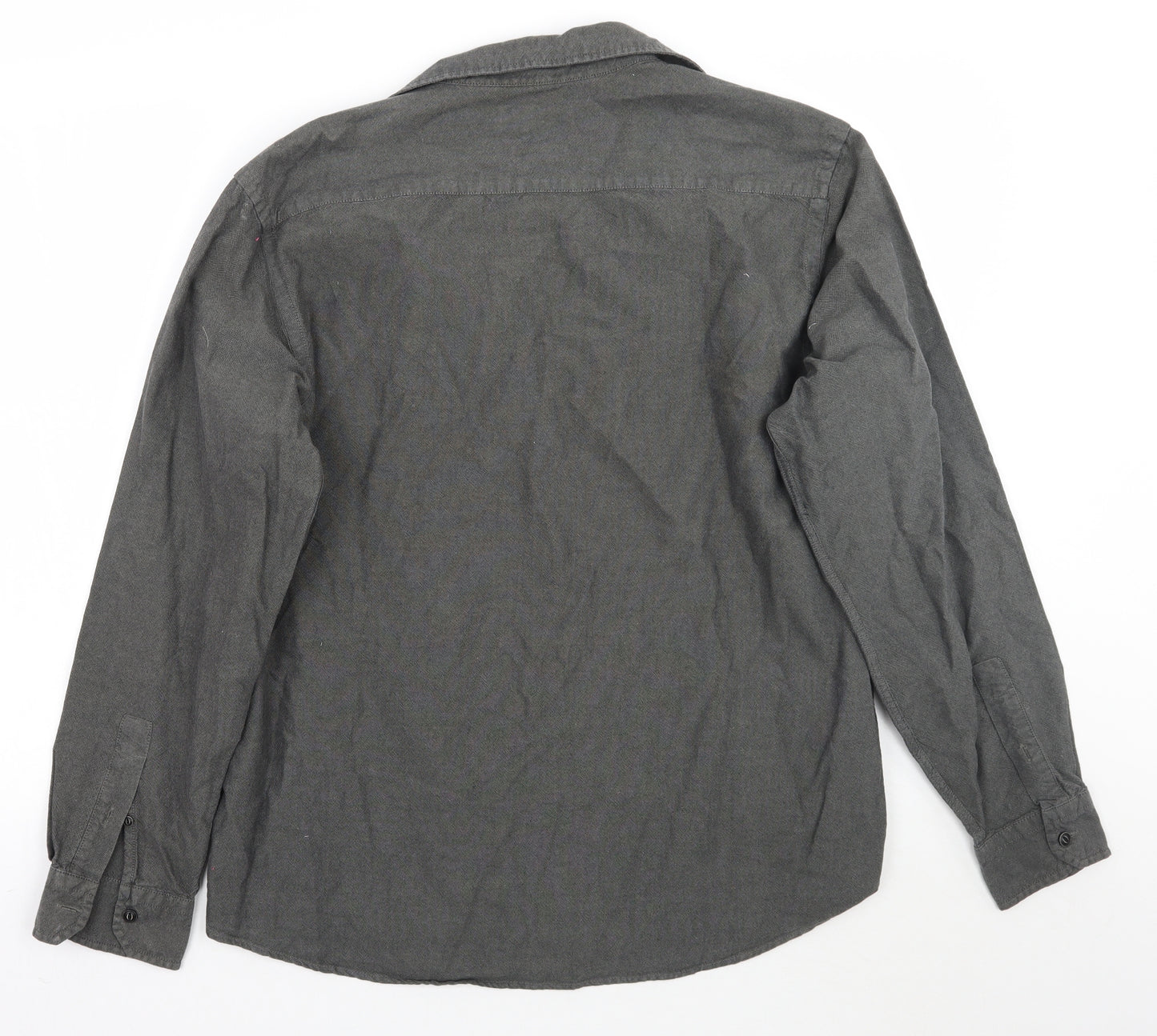 TU Mens Grey    Button-Up Size L
