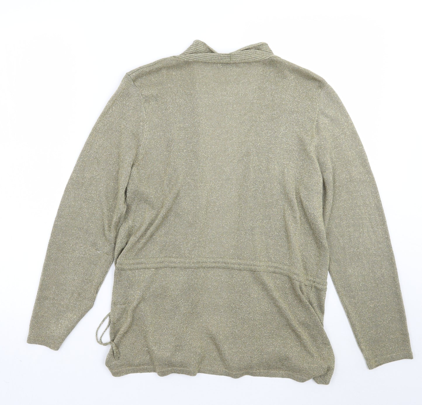 Damart Womens Gold   Cardigan Jumper Size 14