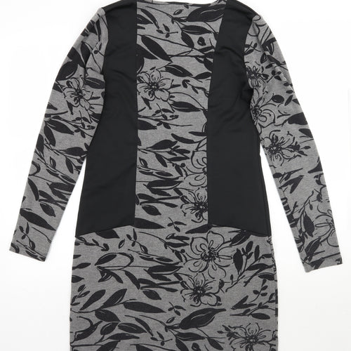 Yest Womens Black Floral  A-Line  Size 10