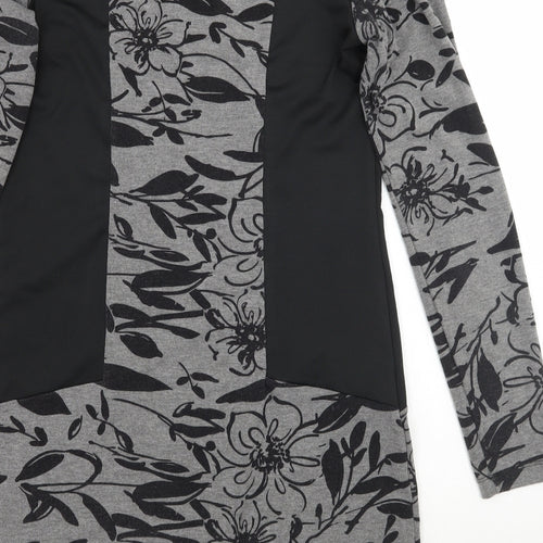 Yest Womens Black Floral  A-Line  Size 10