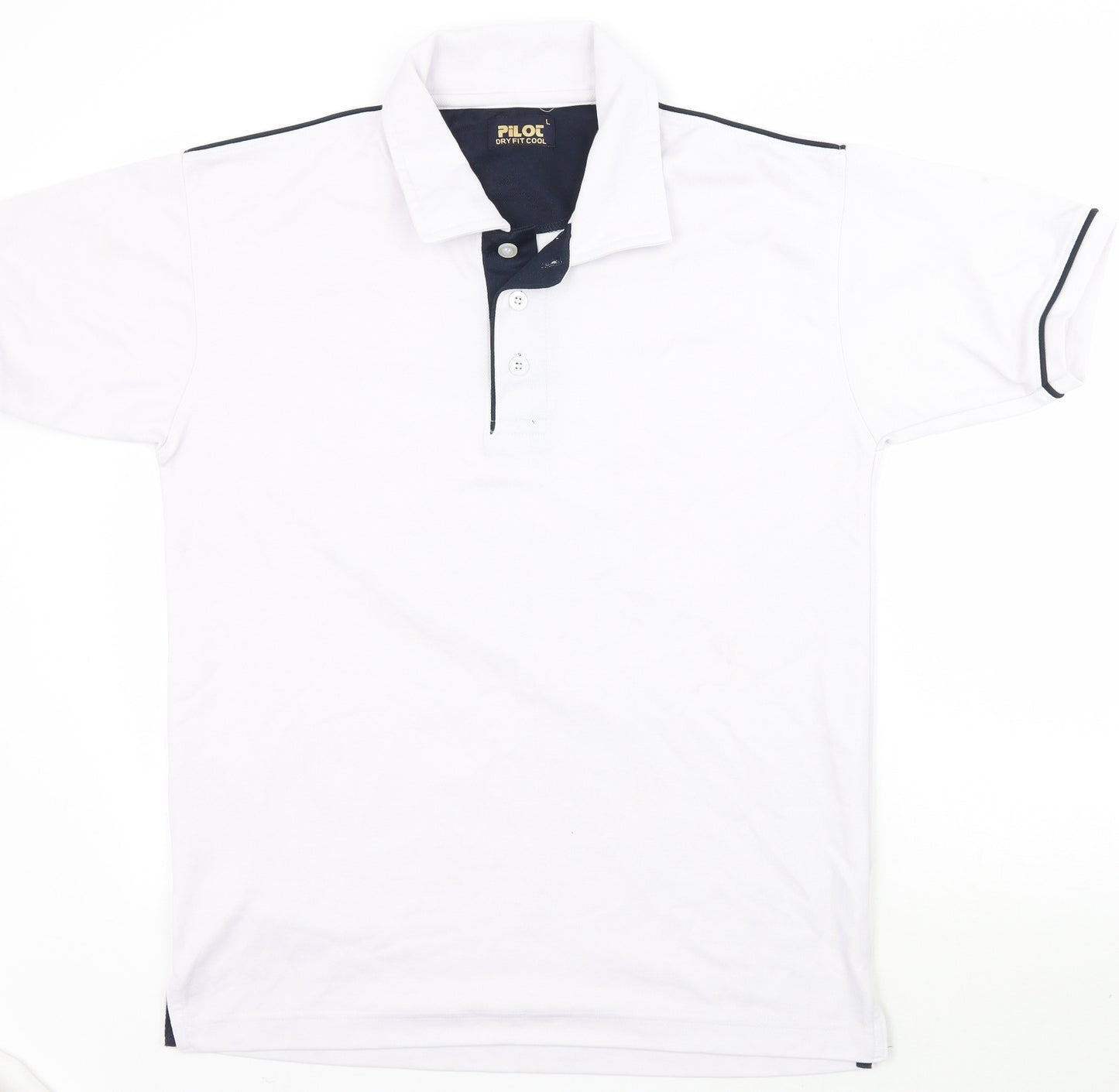 Pilot Mens White    Polo Size L