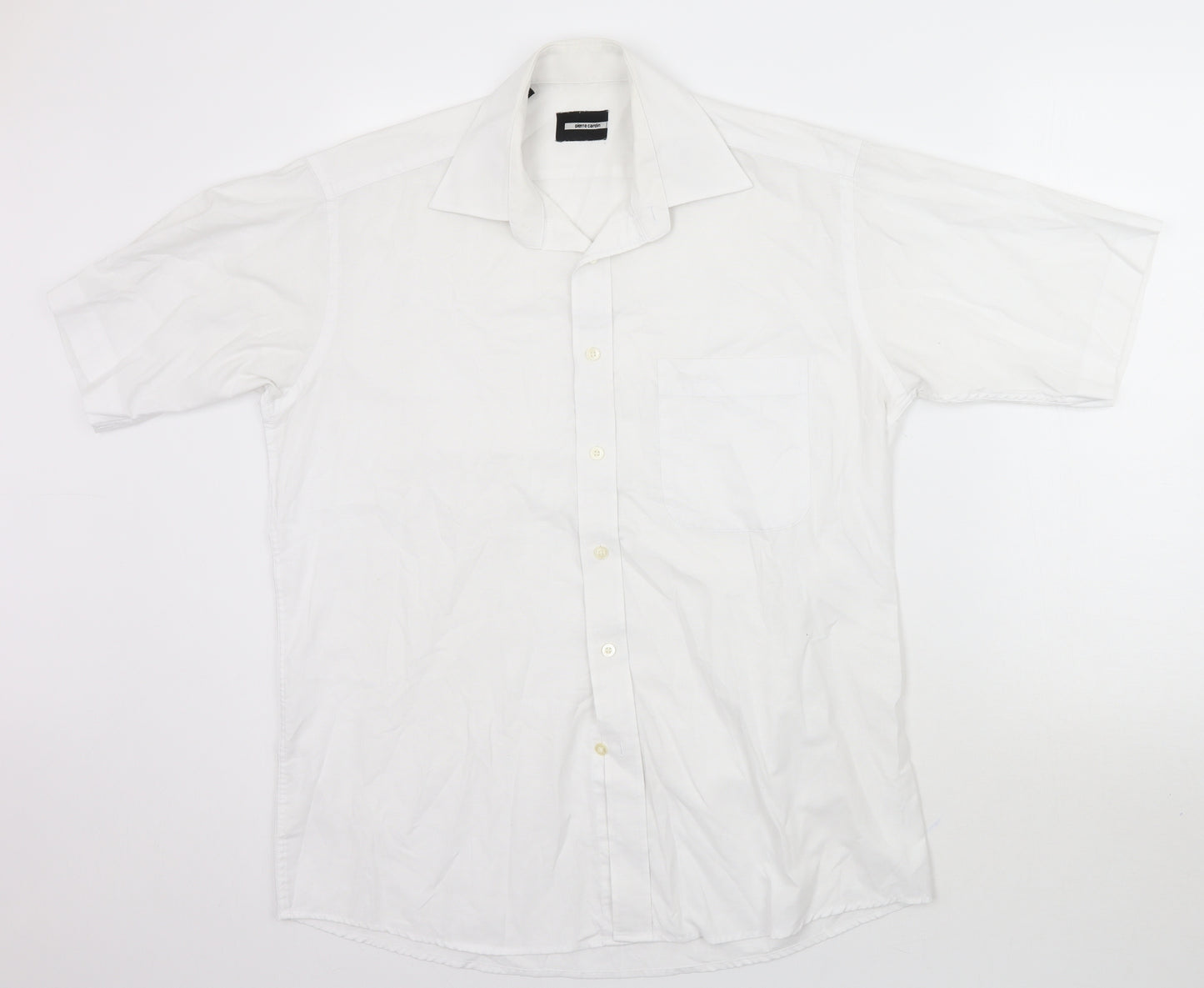 Pierre Cardin Mens White    Button-Up Size 15.5
