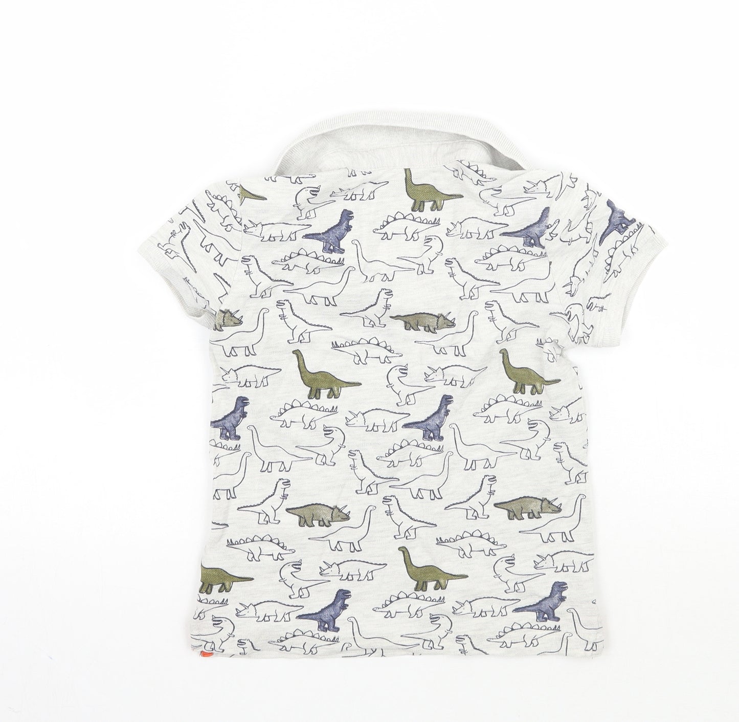 Mothercare Boys Grey Geometric  Basic Polo Size 4-5 Years