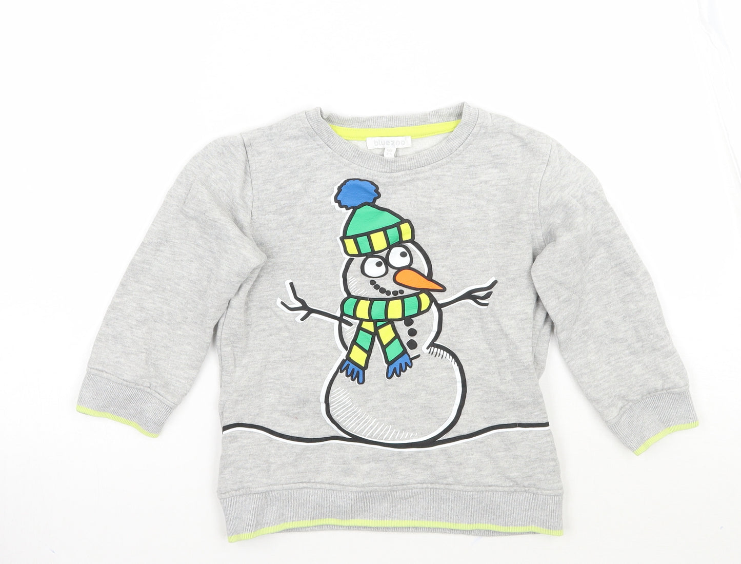 Bluezoo Boys Grey   Pullover Jumper Size 3-4 Years