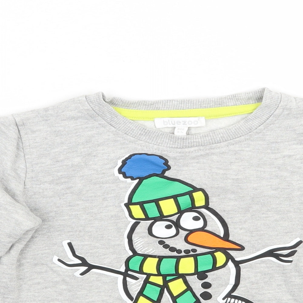 Bluezoo Boys Grey   Pullover Jumper Size 3-4 Years