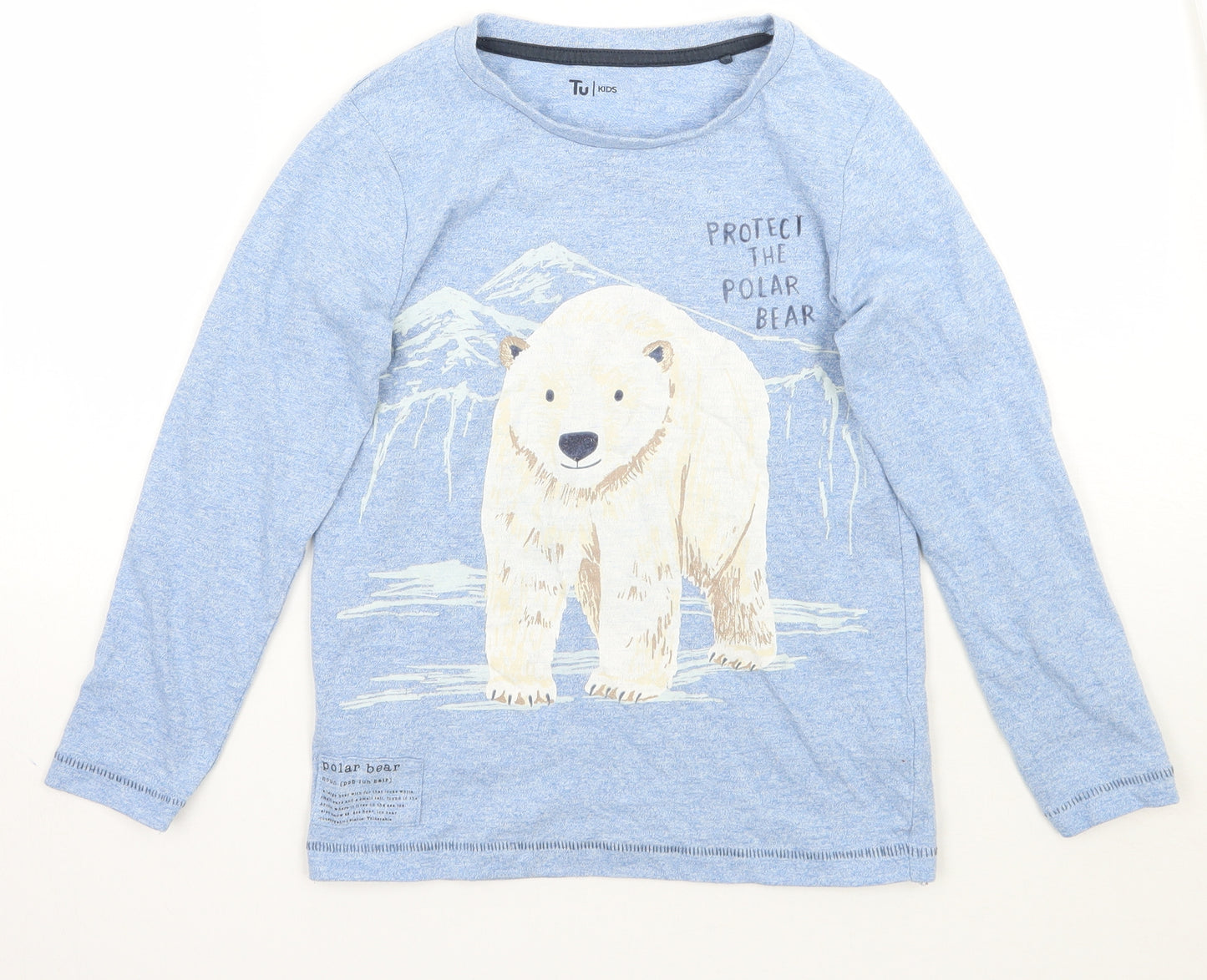TU Boys Blue   Basic T-Shirt Size 6-7 Years