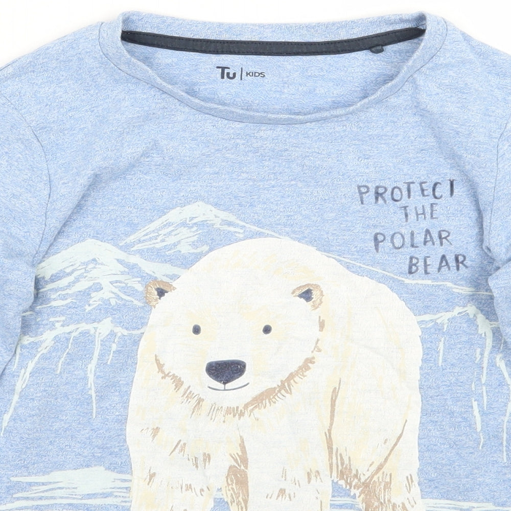 TU Boys Blue   Basic T-Shirt Size 6-7 Years