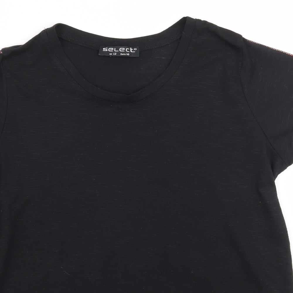 Select Womens Black   Basic T-Shirt Size 12