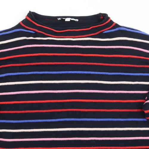Warehouse Womens Black Striped  Pullover Jumper Size 10