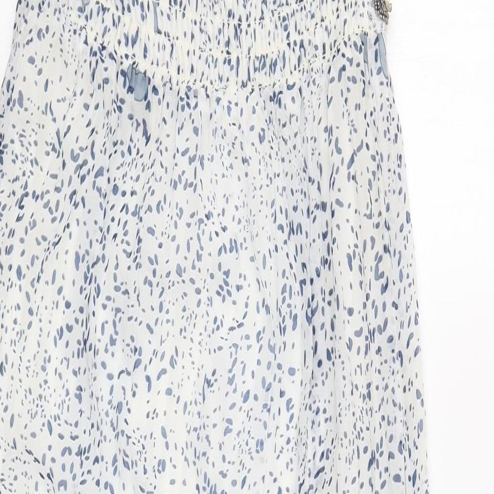 OLL Collection Womens Blue Floral  Maxi  Size M  - Embellished