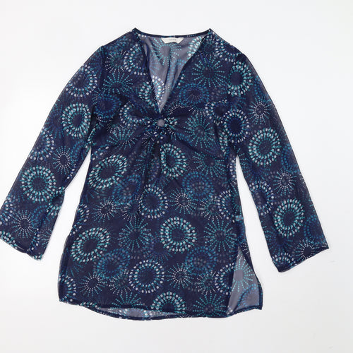 NEXT Womens Blue Geometric  Tunic Blouse Size S  - Beach Cover Up