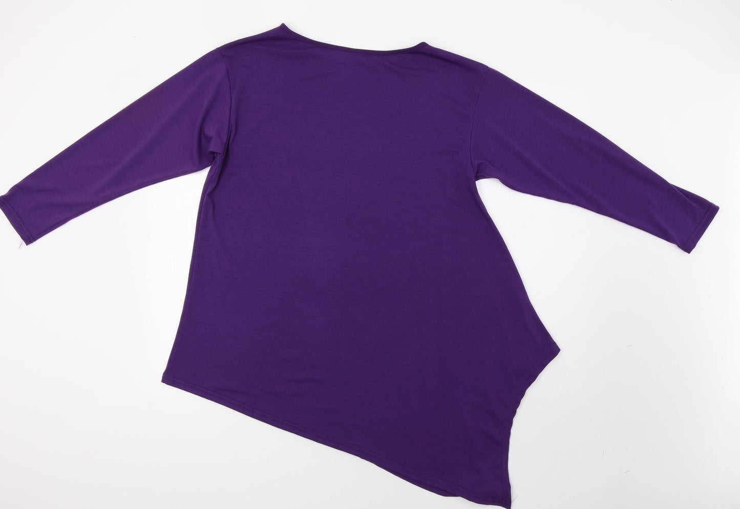Preworn Womens Purple Floral  Tunic Blouse Size S