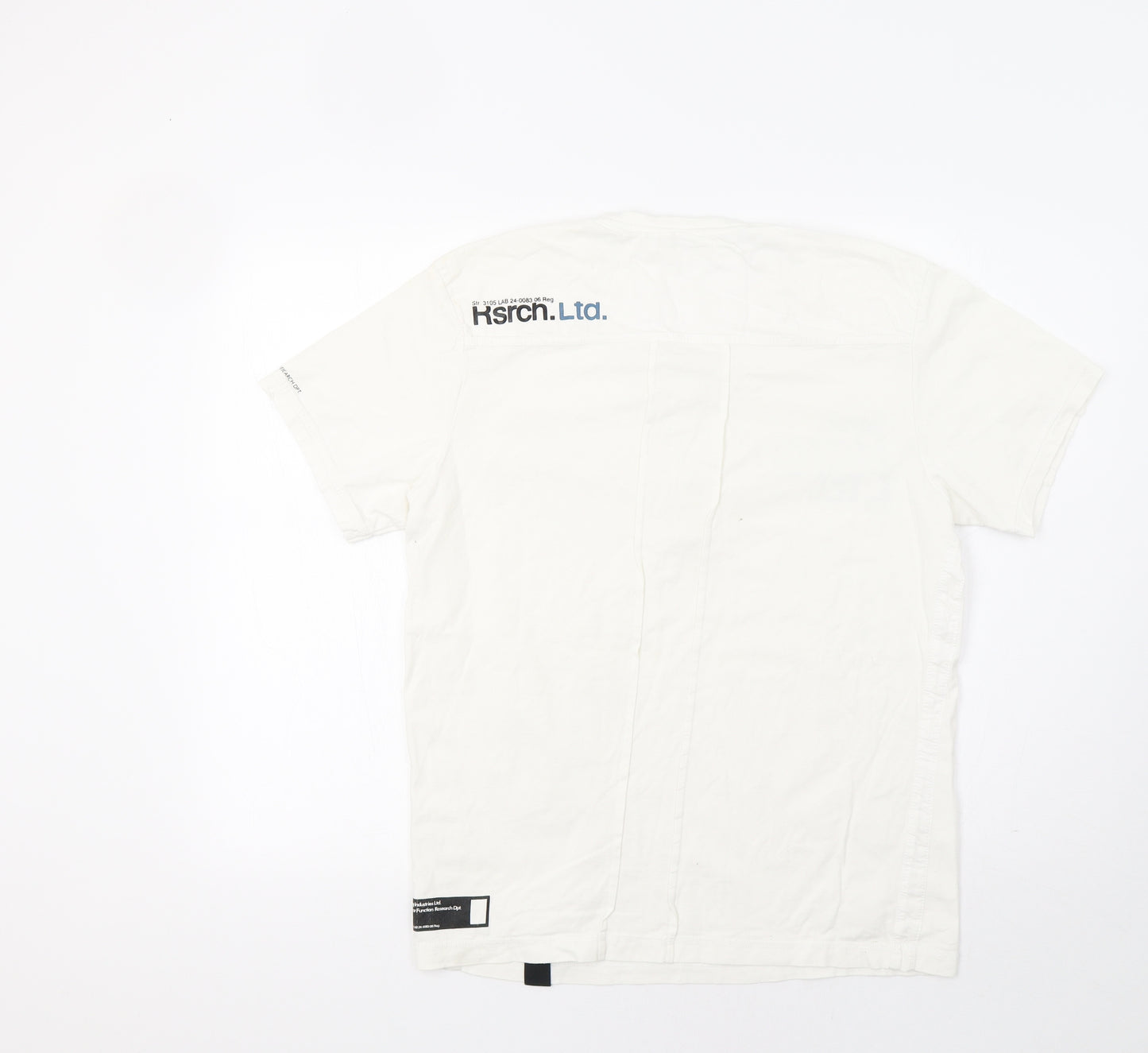 Pull & Bear Mens White    T-Shirt Size L
